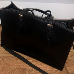 Black Laptop Tote Bag | Medium Sized